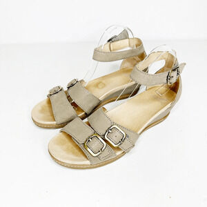 Dansko Astrid Texture Nubuck Sandals Stone comfort Women’s EU 40 US 9.5 10